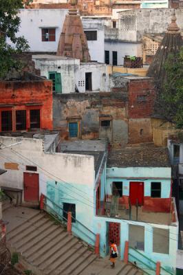 Houses near the Ganges, Varanasi.