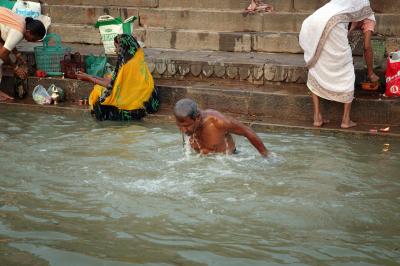 In the Ganges, Varanasi.