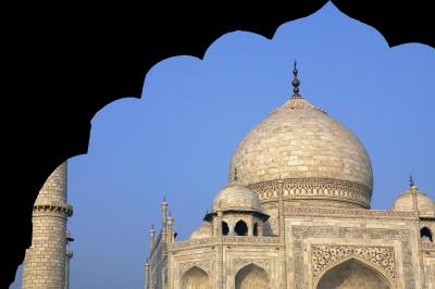 Taj Mahal through arch way, Agra.