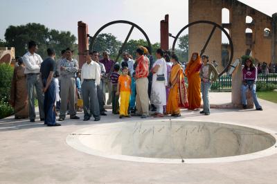 Visitors to Jantar Mantar, Jaipur.