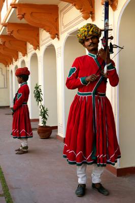 Folk musicians, City Palace Museum, Jaipur.