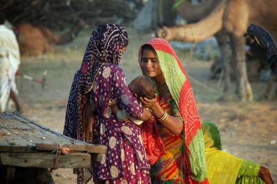Women with baby, Camel Fair, Pushkar.