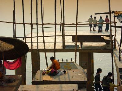 Ghat overlooking the Ganges, Varanasi.