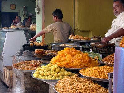 Food stall, Pushkar.