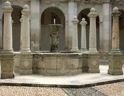 Fountain in courtyard, former convent, Oaxaca.