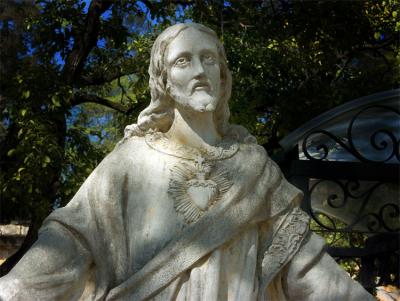 Statue of Jesus, San Miguel Cemetery, Oaxaca.