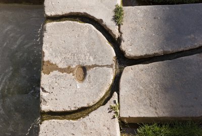 Inca water way, carved of stone, Cusco.