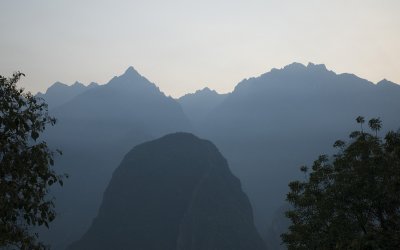 Mountains surrounding Machu Picchu.