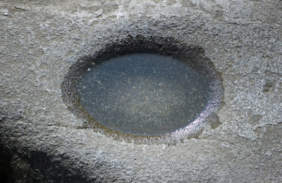 Stone for grinding grain.