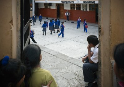 Local school in the center of Aguas Calientes.