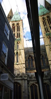 Truro Cathedral in reflection.