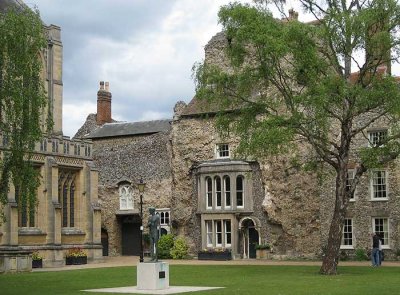 houses in old abbey walls