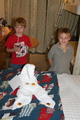 Look what we made out of the towel!