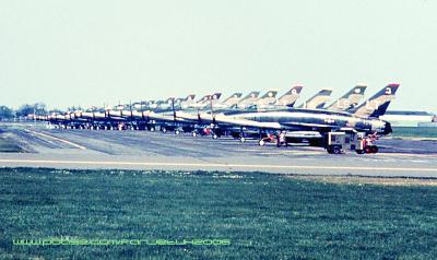 A line up of F-100s 48th TFW