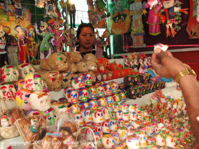 buying sugar skulls