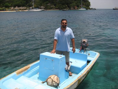 Taking a dingy to Fort Duvernette