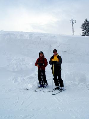 Sid (AKA Nightcrawler) and Dan... check out the snow bank behind them!