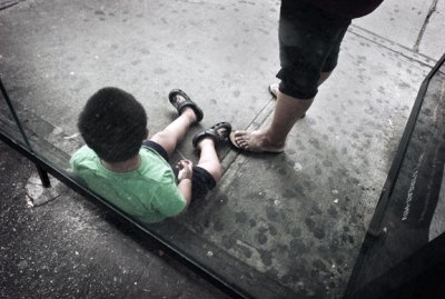 Boy, Bus Stop, Broadway #1779