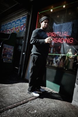 Man With Cigar Outside Spiritual Reader #30865