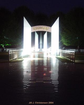 Ranger Memorial at Night