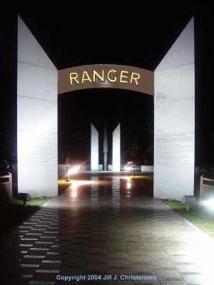 Ranger Memorial at Night