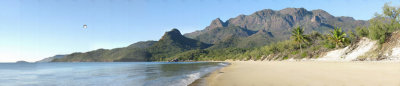 Nina Peak and Mount Bowen from Ramsay Bay.  Hinchinbrook Island, Queensland, Australia
