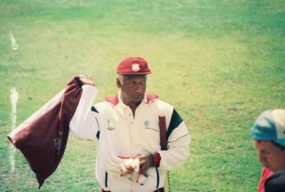 Cricket coach Rohan Kanhai for the West Indies Team