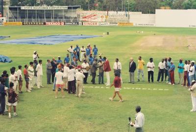 End of Match Presentataion to Curtly Ambrose