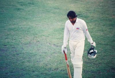 Cricket Inzamam-ul-Haq top scores with 123 for Pakistan in 1993 !