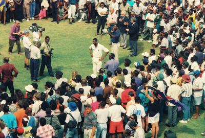 Michael Holding and Courtney Walsh