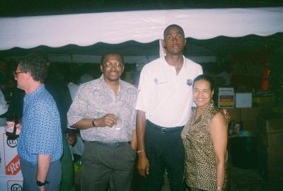 Claude Tait and Mavis with Courtney Walsh