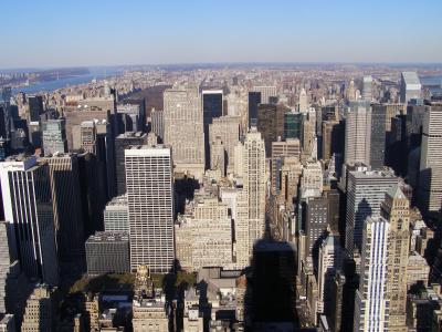 Looking out from the empire state building!