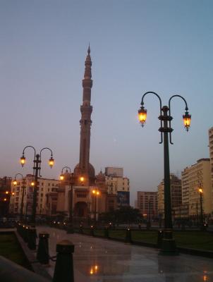 A mosque in downtown Cairo