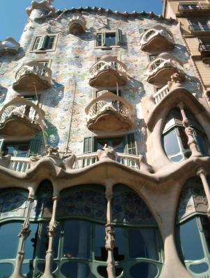 A building designed by Gaudi, in Barcelona