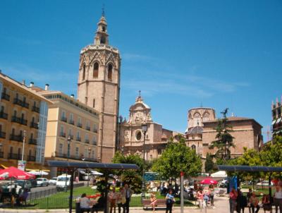 One of the central squares in Valencia