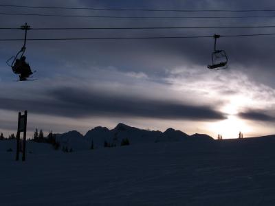 Sunrise over Whistler Peak