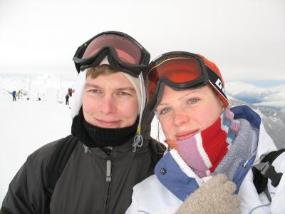 Skiing at Whistler with Dan