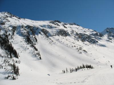 Looking back on the glacier