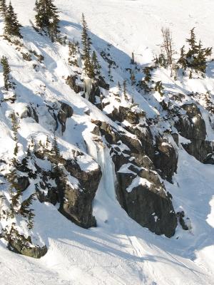 Frozen waterfalls