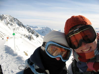 Jess and me. Last day was warmer, but still cold at the top!