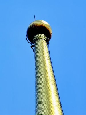 The spire with lightning arrestor