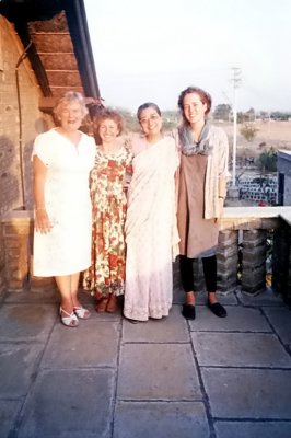 Mum, Jasmine, Dolly Dastur & Mehera Parry at Dastur's Meherabad Jan 1990