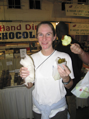 pickle & cotton candy, yum!