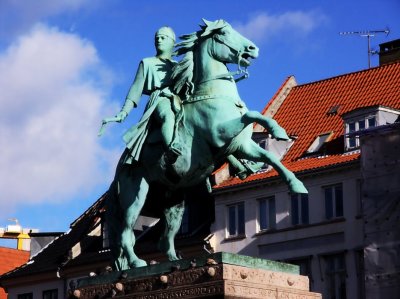 Man With Axe On Horse