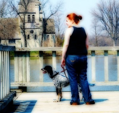 Woman And Dog