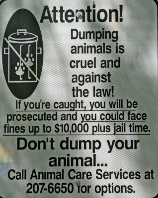 Animal Dumping Prohibited