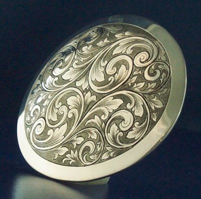 Large Sterling Oval Buckle No. 5