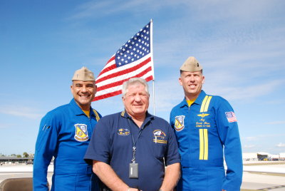 USN Angel Crew with Air Boss Bob Hall at Charlotte Co. Airshow Punta Gorda Fl. 
