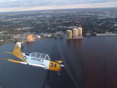 Formation Flying Over Ft. Myers FL.in T-34 _Trainer
