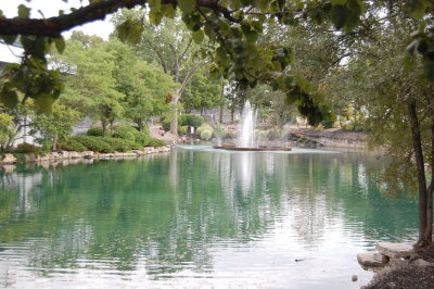 Pond behind Donnell Stadium